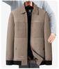 2025 Autumn/Winter Mid-Aged Men's Thick Fleece-Lined Jacket - Loose Fit