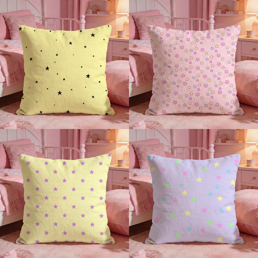 Shining SStar BackgroundS Cushion Cover Premium Comfort Reversible Pillow Cove Two in One Design for Any Room Car Interior