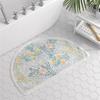 Pastoral Floral Absorbent Bath Mats Plush Fluffy Bathtub Side Area Rugs For Shower Bathroom Non -Slip Welcome
