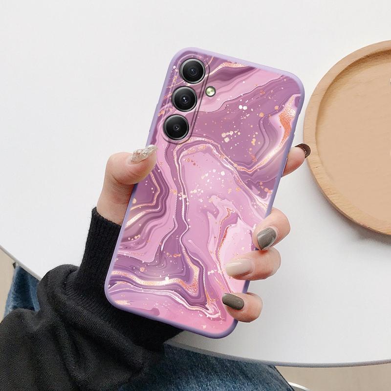 Marble Soft Silicone Case For Xiaomi Redmi Note 13 Pro 13C Poco M6 Samsung A35 A55 M35 S24 Huawei Honor 200 iPhone Camera Protective Shockproof Cover