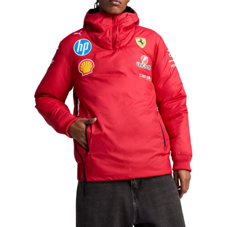 Puma Ferrari Team Series Versatile Soft Skin-Friendly Hooded Jacket Men Jackets Red 763939-01
