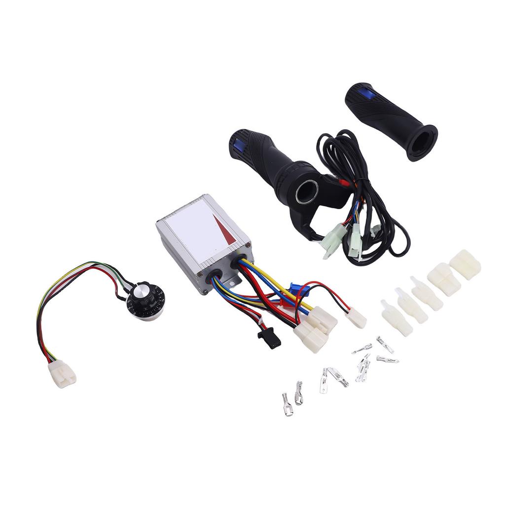 Kit Controler Motor Bicicletă Electrică 12V500W Kit Comutator Buton Mâner Control Viteză pentru Triciclete Scutere