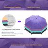 Portable Umbrella Creative Water Flowering Umbrella Ruffled Sunny and Rain Umbrella Windproof UV-proof Manual Vinyl Umbrella