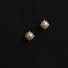 925 Sterling sSilver Palace Style Vintage Pearl Stud Earrings Women Classic Fashion Mother's Day Jewelry Accessories Gift