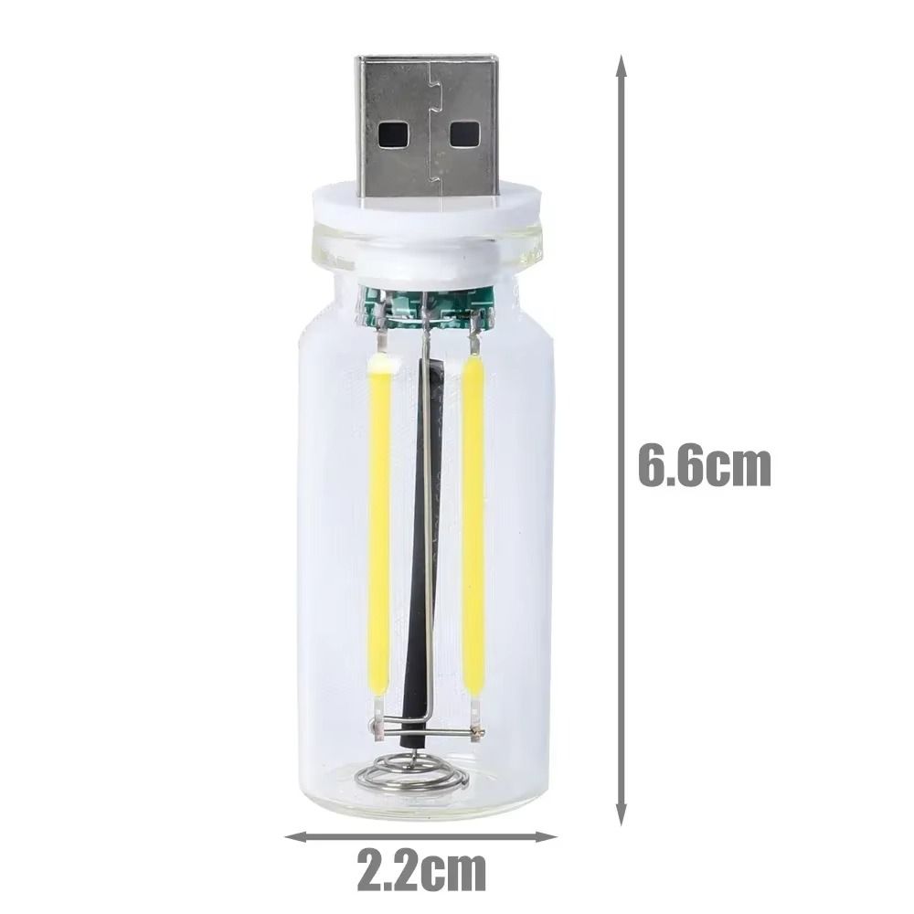 Portable DC 5V Car Night Light Colorful Adjustable Filament Lamp Touch Control Atmosphere LED Room Decor