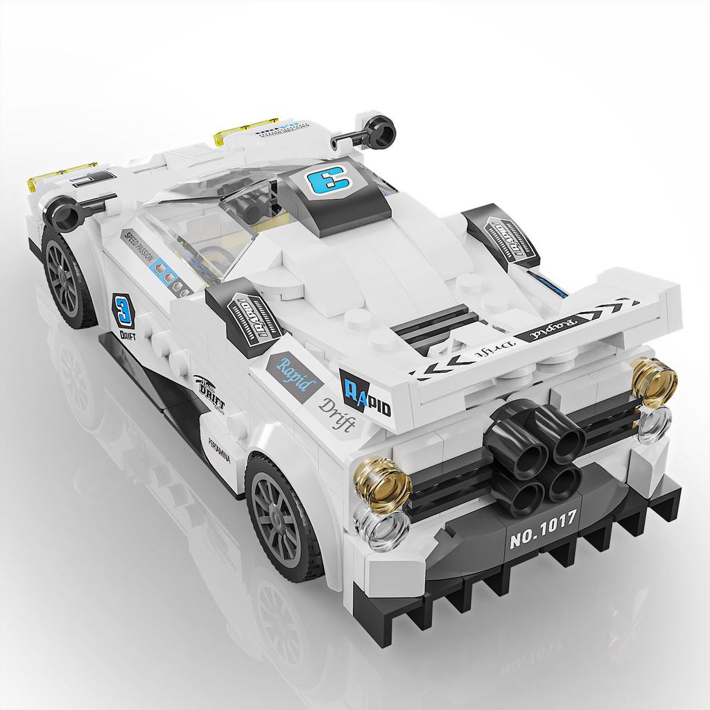 Non-Toxic 332Pcs Building Blocks Toy Sports Car Model Cars Assembly Brick Sets Educational Toys Desktop Decoration Christmas Birthday Gift