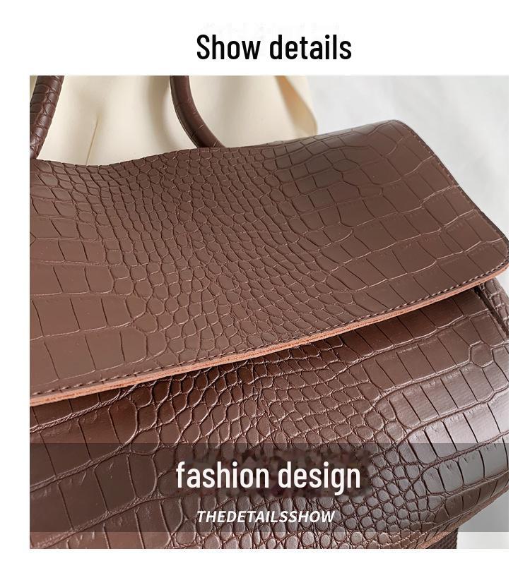 Large Capacity Women's Fashion Tote Bag - 2024 New Style, Autumn/Winter, One-Shoulder Commuter Bag