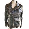 Spot European and American men's clothing retro leather men's multi-pocket personalized leather coat coat
