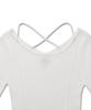 Michikoleondeonkosino X Strap Ribbed Knit Top Ivory