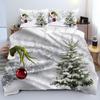 Customizable Christmas Digital Print Brushed Bedding Set - 3 Pieces