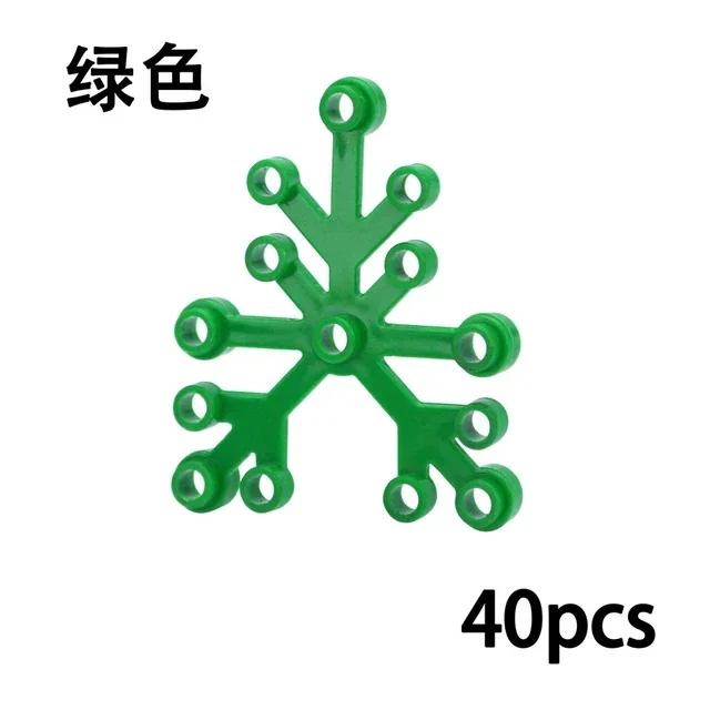 MOC Plants Accessories Bricks 3471 2435 6064 3778 City House Trees Pine Prickly Bush Green Grass Military Building Toys