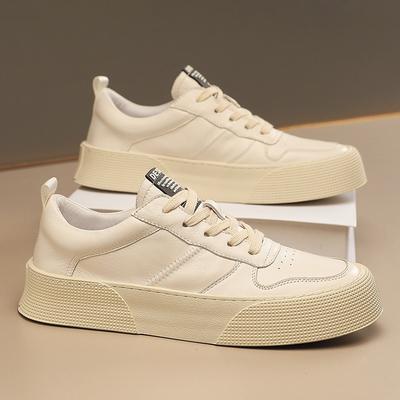Men's Shoes New Breathable Casual Leather Shoes Trendy Versatile Shoes Men's Platform Sports Trendy Shoes