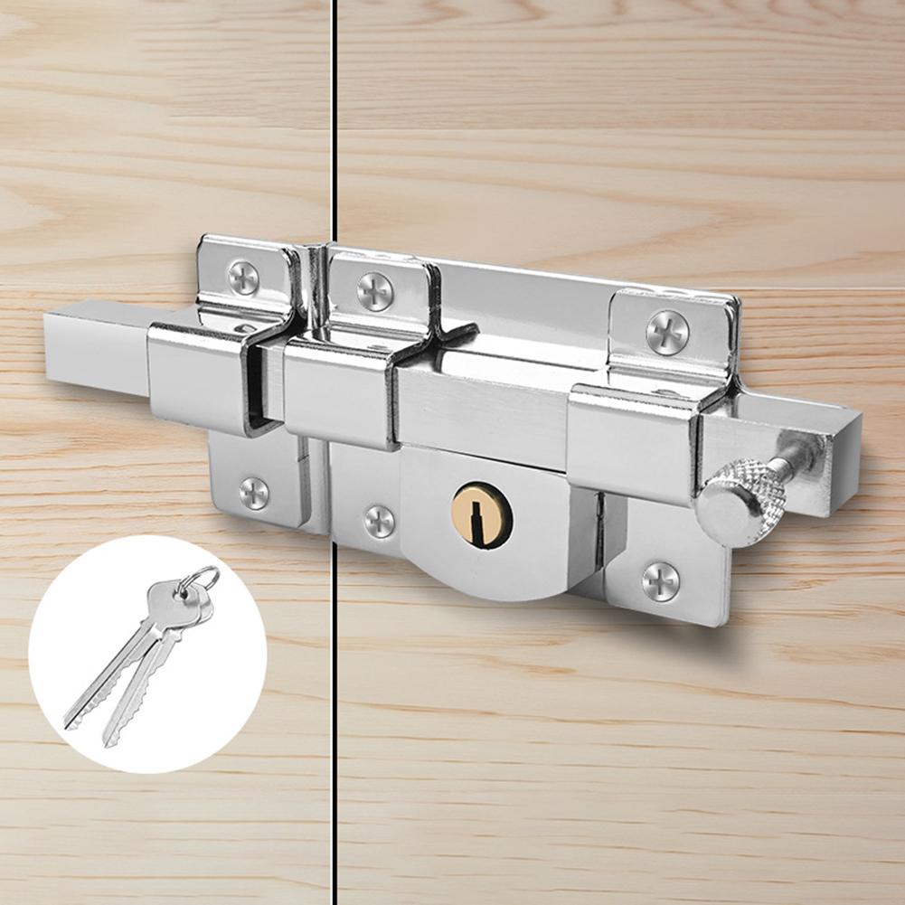 Fence Gate Latch Slide Bolt Lock  Anti-Theft Door Lock Mechanical Latch Lock Heavy Duty Outdoor Doors Shed Barn Door Hardware