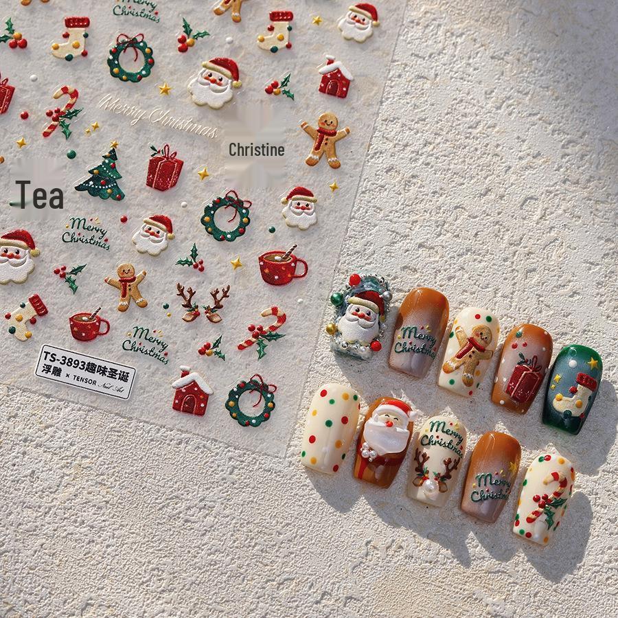 

Magico Embossed Matte Christmas Nail Stickers, TS-3893