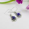 Labradorite Gemstone Earrings: Round Sterling Silver Boho Earrings