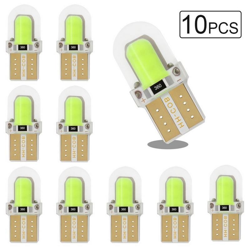 

10 ШТ. Светодиодная лампа W5W T10 COB 4SMD Светодиодная парковочная лампа Автомобильная клиновая габаритная лампа Canbus Кремниевая Ярко-белая Лампы для подсветки номерного знака