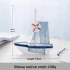 Mediterranean Wooden Sailboat Model Ornament