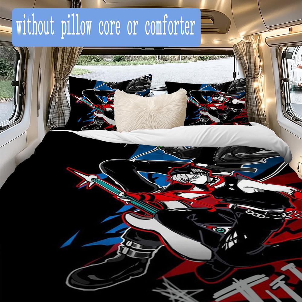 Anime-inspired "Till I" Pattern Bedding,Quilt Set Quilt Cover Pillowcase Home Birthday Gift (1*duvet cover+2*pillowcase,without core)XSJT0917283