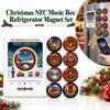 Christmas Mini Vinyl Record Music Player Christmas Music Box  Holiday Home Decor