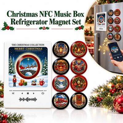 Kerst Mini Vinylplaat Muziekspeler Kerst Muziekdoos Koelkast Decoratie