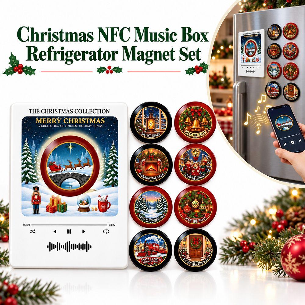 Christmas Mini Vinyl Record Music Player Christmas Music Box Holiday Home Decor