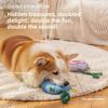Dog Toy Braided Rope Chew Toy Durable Biting Rope Knot Toy Cartoon Pattern Sound Emitting Gnawing Toy Pet Toy