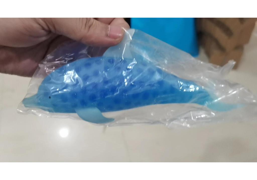 Dolphin & Shark Soft Rubber Beads Squeeze Toy - Stress Relief