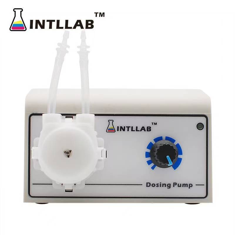 Programmable Peristaltic Pump 12V DC In Laboratory for Precise Liquid Dosing In Biology Research.