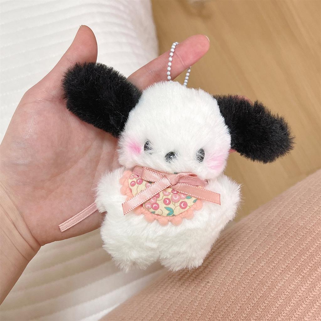 Plush Bib Afraid Of Dogs Girl's Heart Backpack Pendant Long Hair Creative Doll Plush Keychain