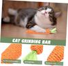 Cat Toy Carrot Sound Bite Resistant Paper Rope Clean Teeth Interactive Chew Toys Cat Kitten Built-in Bell Small Animals Pet Toys