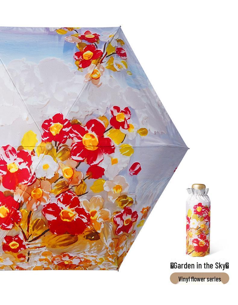 50% Reducere Umbrelă Mini Ultralight de Soare pentru Femei - Compactă, Portabilă, Design Capsulă Pliabilă