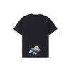 Li Ning X Persue Artist Collaboration Cartoon Pattern Loose Short Sleeve T-Shirt Men Tops Black AHSS063-3