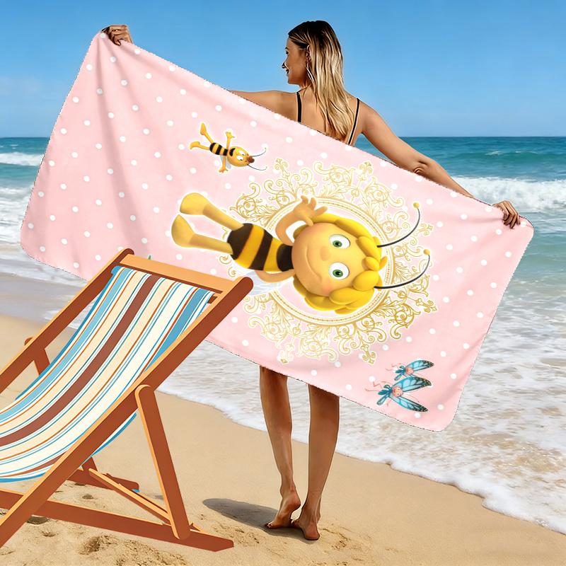 Maya Biene Handtuch, Großes Weiches Schnelltrocknendes Handtuch für Strand Camping Schwimmen