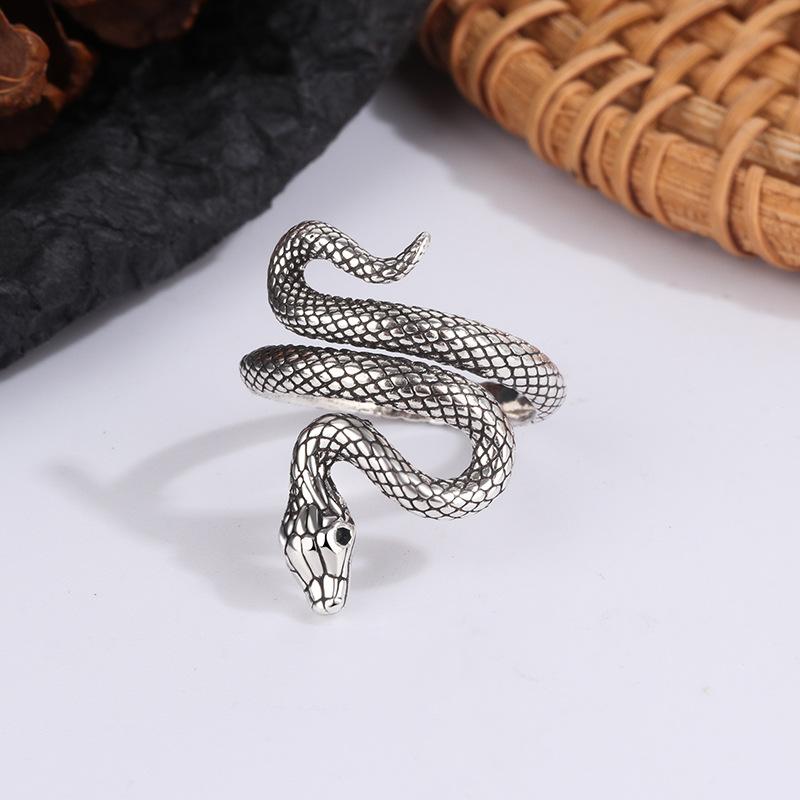 925 Sterling Silber Verstellbare Ringe Für Damen Verwicklung Schlange Luxuriöser Feinschmuck Vintage Hochzeitszubehör Schmuck