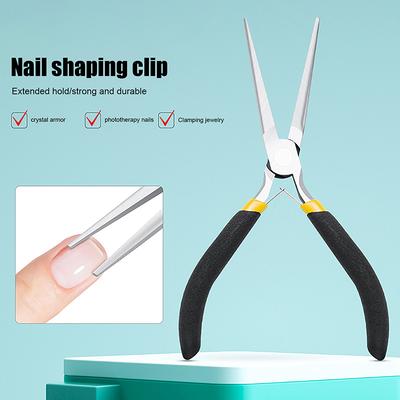 Pinza per unghie acriliche C Curve Strumento di pizzicatura Morsetto Pinzette modellanti Clip per estensione unghie Smalto UV Estensione Punte per unghie Strumento per manicure