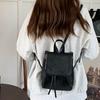 Small Retro Brown Backpack Women's Spring and Summer Simple Literary All-in-one Shoulder Bag