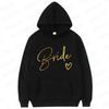 Team Bride Matching Hoodies Women Soft Casual Bridesmaid Bachelorette Party Gift Hooded Sweatshirts Wedding Group Outfits Tops