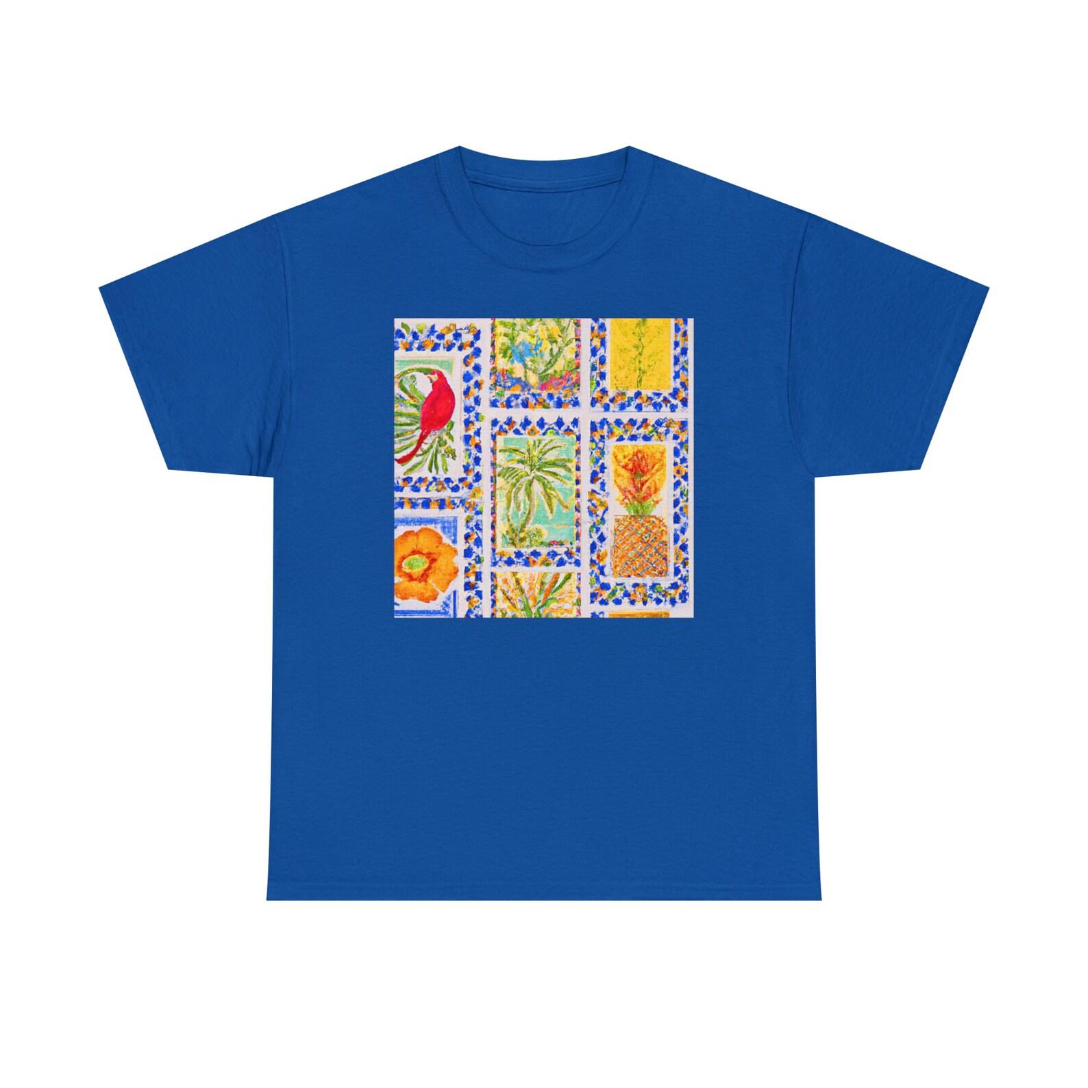 Blue Tropical Vacation Tee 100