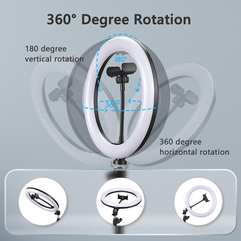 Xiaomi Youtube Shooting Vlog Selfie Circular Photo Ring Light Led Photographic Video Camera Lamp Studio Lighting Phone Holder