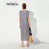 MO&Co. Women's Nautical Striped Silk Linen Blend Knit Dress