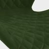 Bar Stool Set of 2 Dark Green Velvet