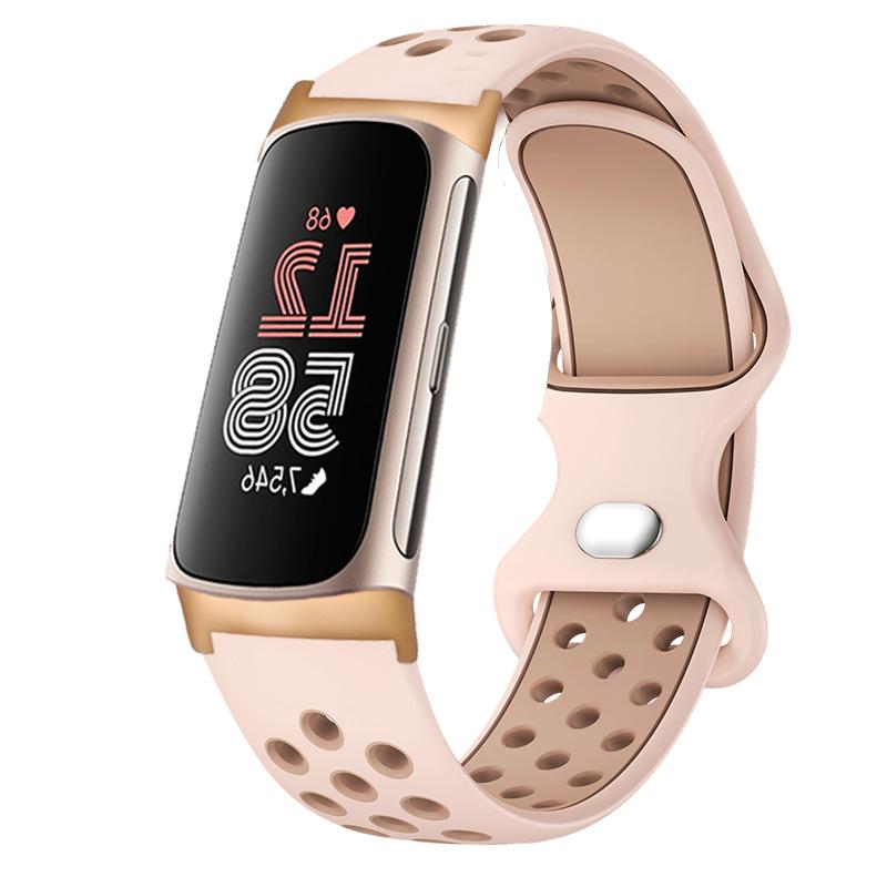 Cinturino Rotondo per Fitbit Charge 6 Asciugatura Rapida Traspirante Sportivo Compatibile con Fitbit Charge 5 Morbido Cinturino in Silicone