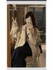 Melanoid Coffee PU Leather Long Sleeve Women's Jacket - 2025 Winter Collection, Versatile, Trendy, Loose Fit, Slimming Design