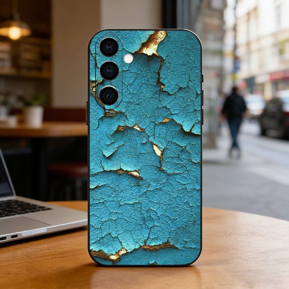 Industrial Style Retro Rusty Phone Case Black Silicone Soft For Samsung Galaxy A73,A72,A71,A70,A53,A52,A51