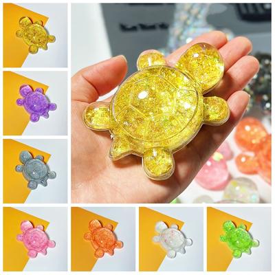 Flash Flowing Sand Candy Color Turtle Dolls Miniature Tortoise Statue Turtle Small Ornament  Gifts