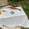 French White Picnic Mat Shooting Photography Background Cloth High-End Coffee Table Dining Table Cloth Cabinet Cover Towel