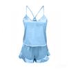 Women's Fashion Loose-Fit Strapless Sleeveless Top And Shorts Set Casual Pajama Set