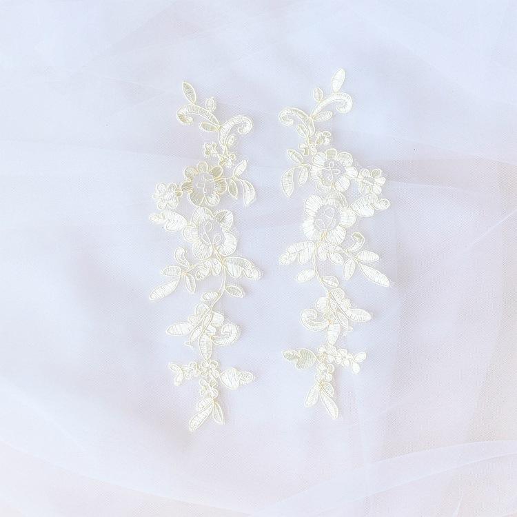 Wedding Dress With Flowers, White Car Bone Lace Flower Lace Accessories, Handmade Diy Jewelry Headgear Flower Patch