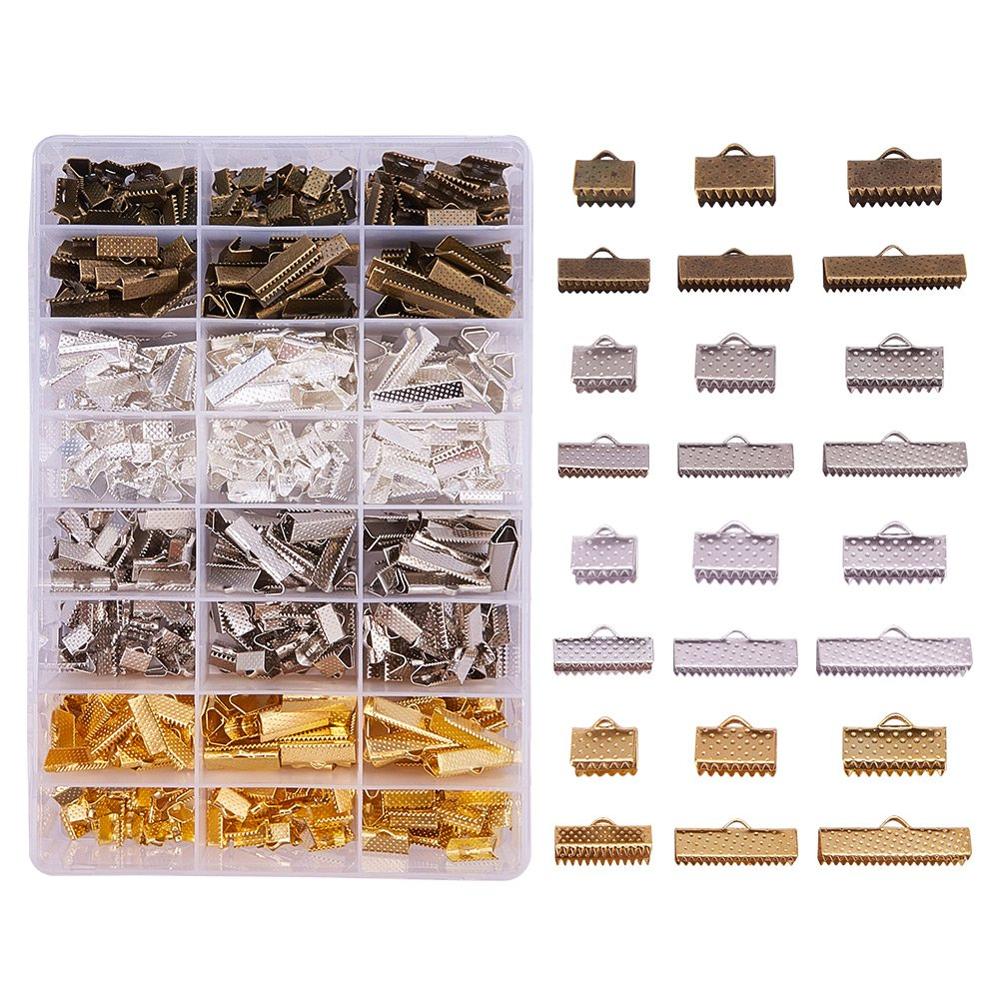 Iron Ribbon Ends Bracelet Clamp End Findings Cord Ends Jewelry Making Findings