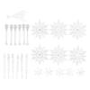 Elegant Christmas Ornament Supplies Holiday Party Supplies Acrylic Crystal Snowflake and Icicle Tree Decorations
